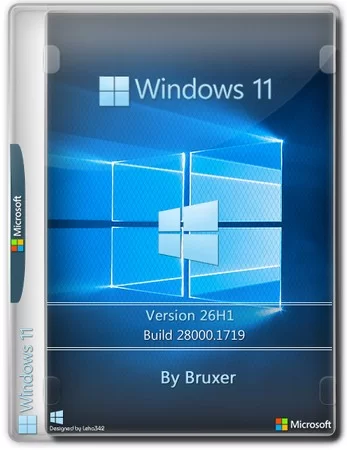 Логотип программы Windows 11 Lite Pro 26H1  Build 28000.1719 by Bruxer