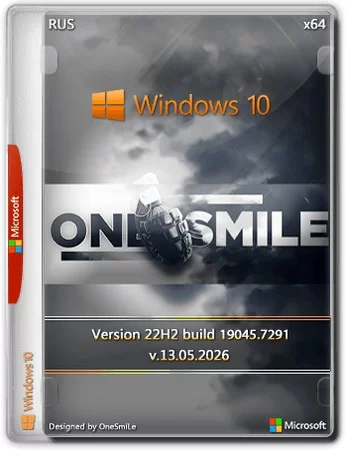 Логотип программы Windows 10 22H2 Build 19045.7291 x64 by OneSmiLe