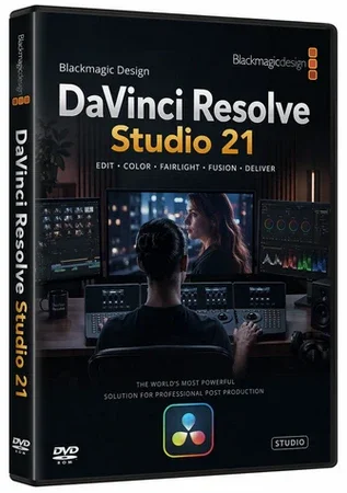 Логотип программы Blackmagic Design DaVinci Resolve Studio 21.0.2 Build 4 RePack by KpoJIuK